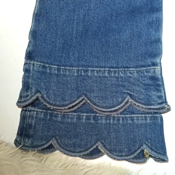 FRAME Le Crop Mini Boot with Scalloped Hem in Mt Snow Wash Jeans Size 28 - Picture 8 of 8